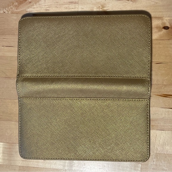 HOBO Gold Tone Leather Zipper Around Wallet - Picture 8 of 9